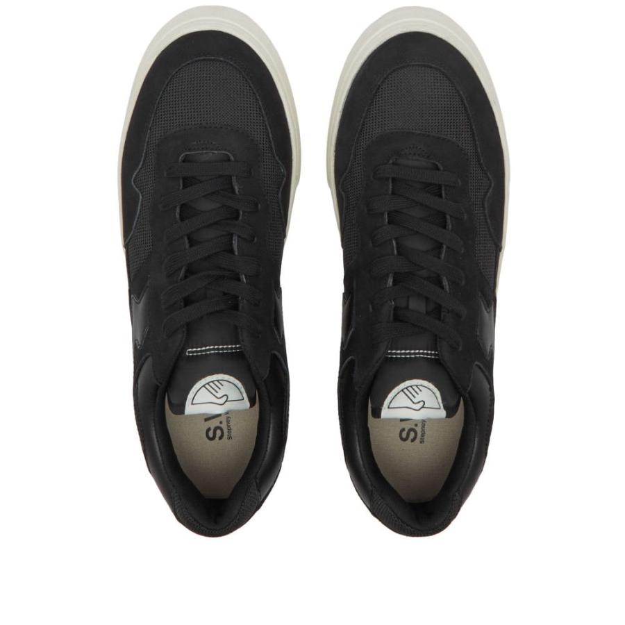 エス ダブリュー シー (Stepney Workers Club) メンズ スニーカー シューズ・靴 Pearl S-Strike Nubuck Sneaker (Black Black)｜nul-select｜05