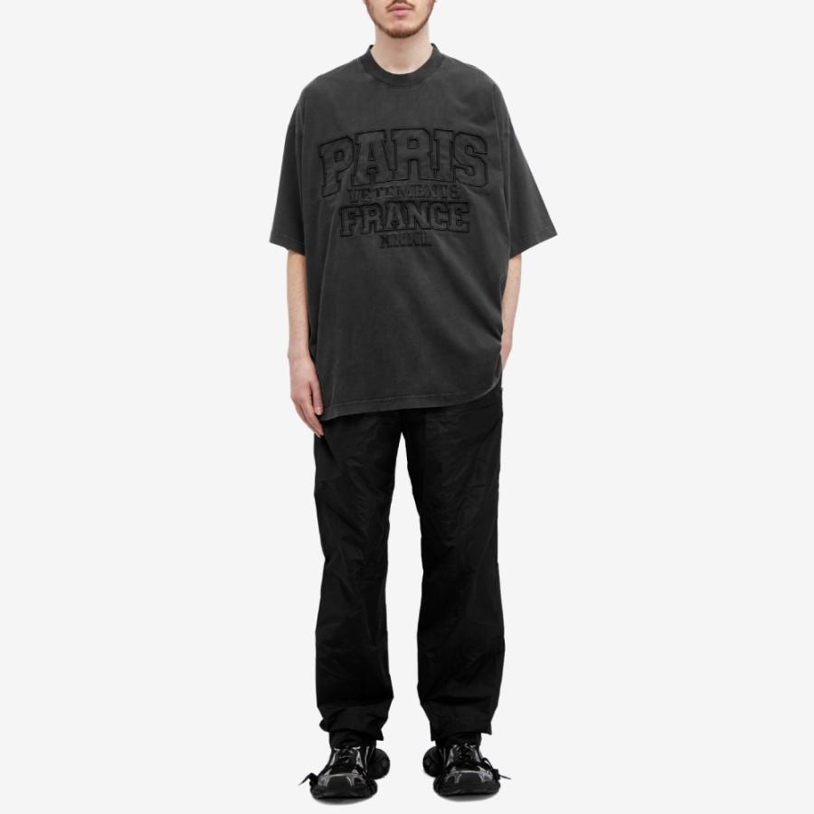 ヴェトモン (Vetements) メンズ Tシャツ トップス Vetements Paris Logo T-Shirt (Washed Black)｜nul-select｜04