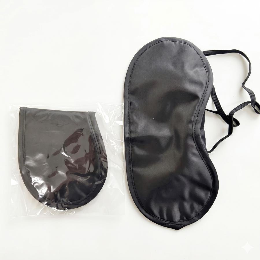 アイマスク(黒) 単品 快適 安眠グッズ 出張 旅行 移動 仮眠 睡眠 爆睡