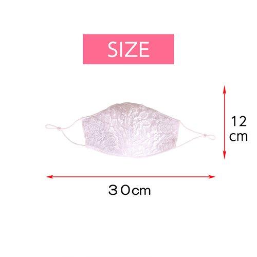 薔薇刺繍レースメッシュマスク 大人用 立体型おしゃれマスク 3カラー