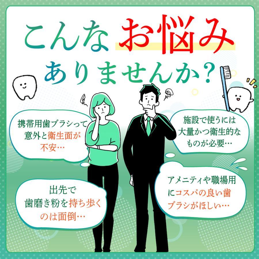 ハブラシ キシリトール配合 業務用 1600本 Re:lux インスタント ハミガキ粉付き XYLITOL 歯ブラシ 個包装 使い捨て 400個入り×4箱_2