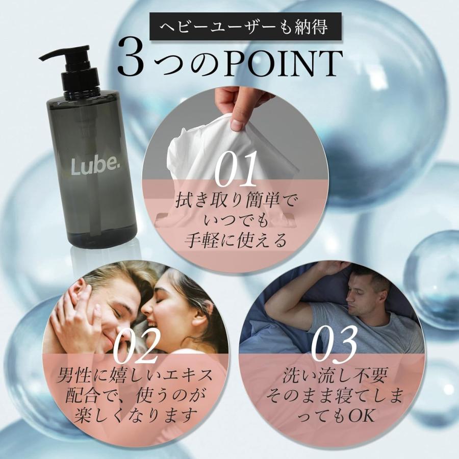 ローション 男性用 500ml LUBE 水洗い不要 灰色 ポンプ容器 ふきとり