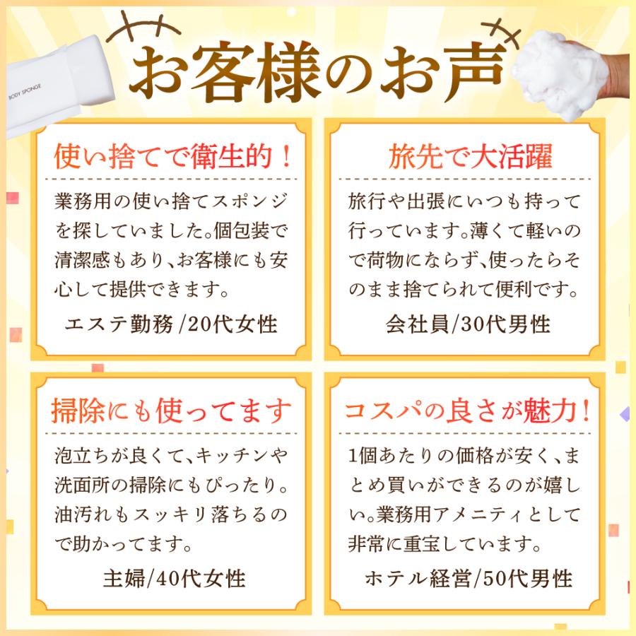 ボディスポンジ 使い捨て 50枚 個包装 海綿 圧縮スポンジ ビジネス