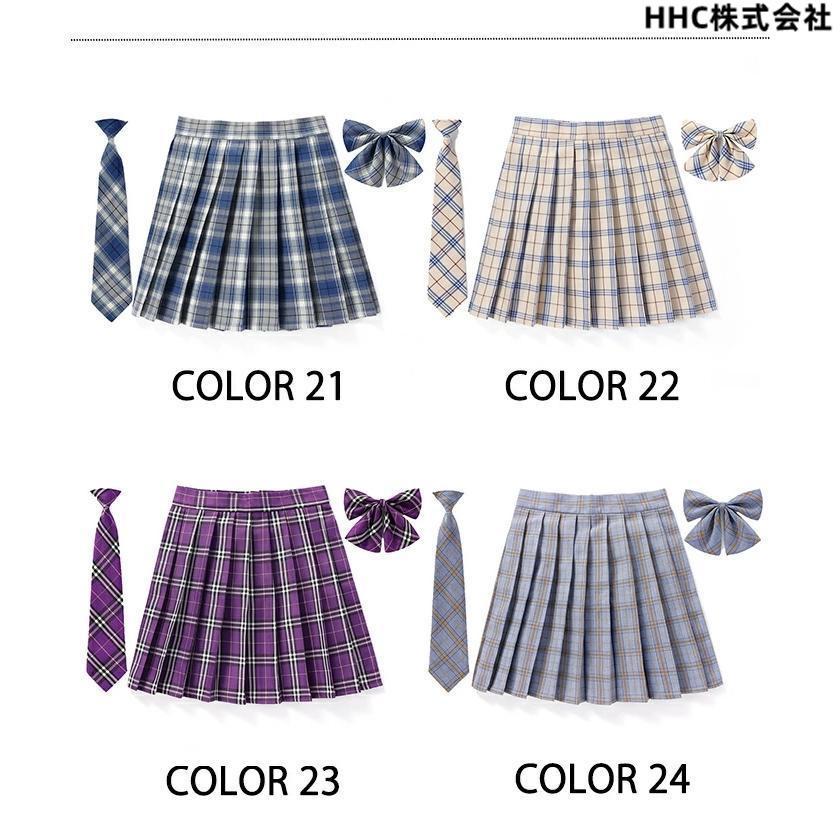 制服 スカート 2点セット プリーツスカート チェック柄 32色 スクール スカート レディース 高校生 中学生 学生 通学 女子 入学 スクール 女子高生 制服｜numaqlo｜07