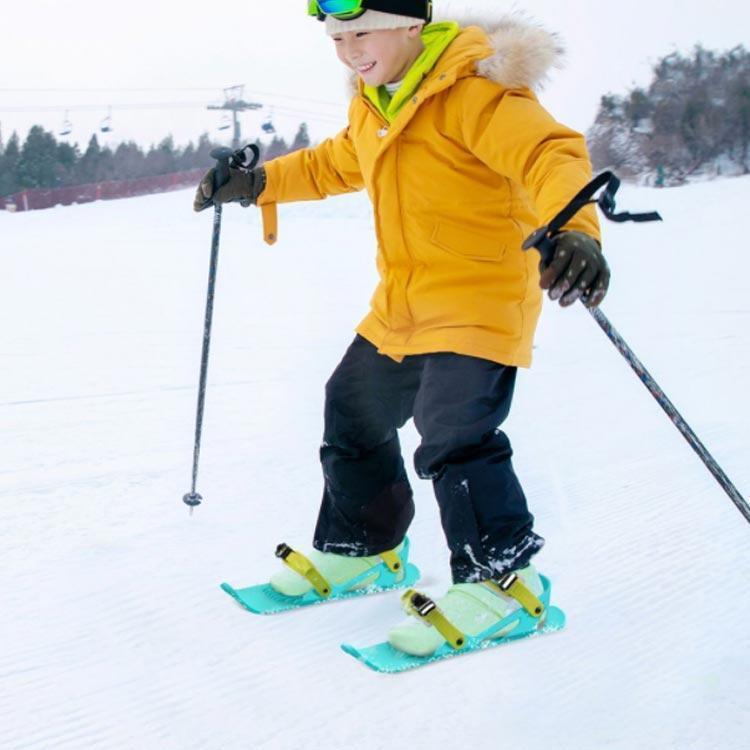 子供用 スキー板 ジュニア用ファンスキー 大人用 スキーシューズ シューズ 雪遊び ミニスキー 軽量 小型 調整可能 持ち運び便利 靴 屋外 ミニ｜numaqlo｜03