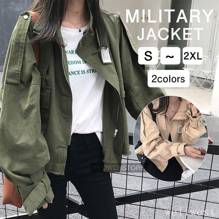 開店記念セール ミリタリージャケットレディースゆったり春秋モッズジャケットラグラン袖スプリングコートカジュアル着やすいショート丈アウターフード付き冬 コート アウター