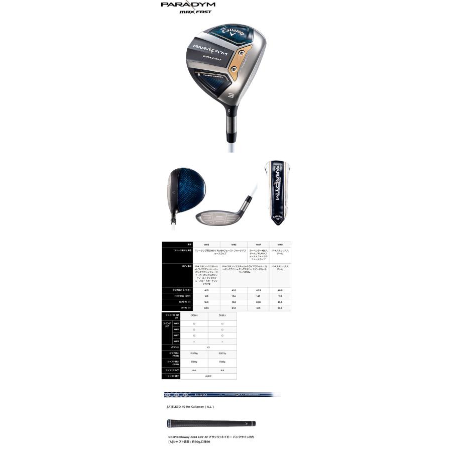 Callaway キャロウェイ 2023 PARADYM MAX FAST WOMEN'S Callaway キャロウェイ 2023 PARADYM MAX FAST WOMEN'S