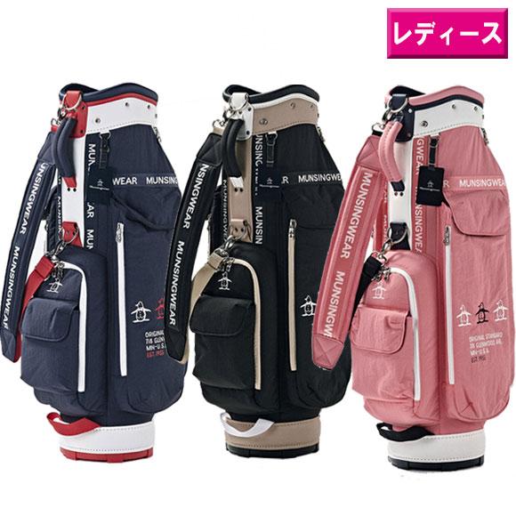 Munsingwear ゴルフ　キャディバッグ　レディース　ピンク　マンシング マンシングウェア 2025 ゴルフ レディース フラッグ飛び柄