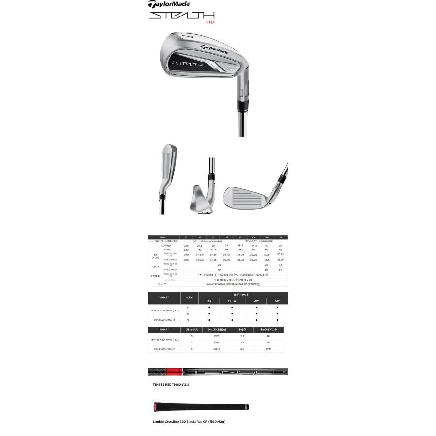 TaylorMade テーラーメイド 2023 ステルス HD アイアン 5本 TaylorMade テーラーメイド 2023 ステルス HD アイアン 5本