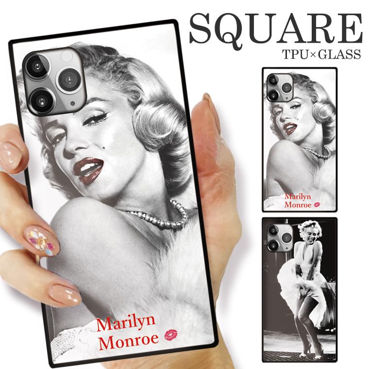 ガラスケース TPU 強化ガラス SQUARE iPhone14 アイフォン14 Pro Marilyn Monroe マリリンモンロー