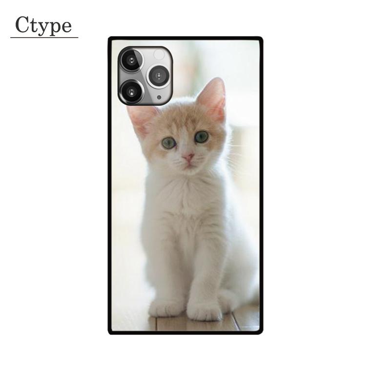 ガラスケース TPU 強化ガラス SQUARE iPhone14 アイフォン14 Pro ネコ 猫 NYANKOPHONE 可愛い CAT CUTE にゃんこ｜numbers｜04