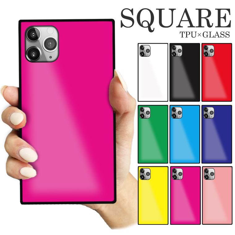 iPhone ガラスケース TPU 強化ガラス SQUARE iPhone16 アイフォン15