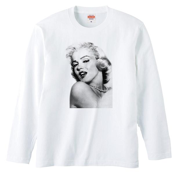 ストリート大人気ブランド ロンT longsleeve ロングスリーブ 長袖 スウェット マリリンモンロー Marilyn Monroe オシャレ トレンド 女優 男女兼用 ユニセックス｜numbers｜02