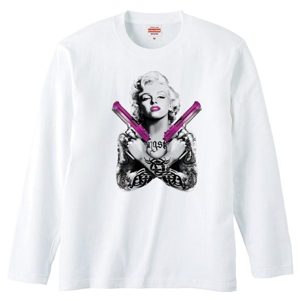 ストリート大人気ブランド ロンT longsleeve ロングスリーブ マリリンモンロー marilyn monroe アウトロー ハードコア 長袖 メンズ レディース 男女共用｜numbers｜02