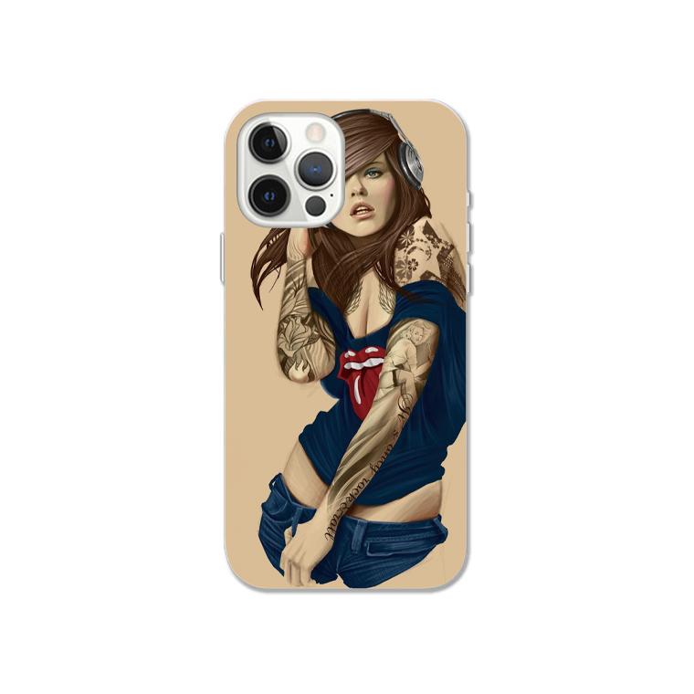 全機種対応 スマホ ケース Iphone12 11pro Galaxy Xperia Tattoo タトゥー ヘッドホン イラスト 女性 女の人 セクシー Sp384 Numbers 通販 Yahoo ショッピング