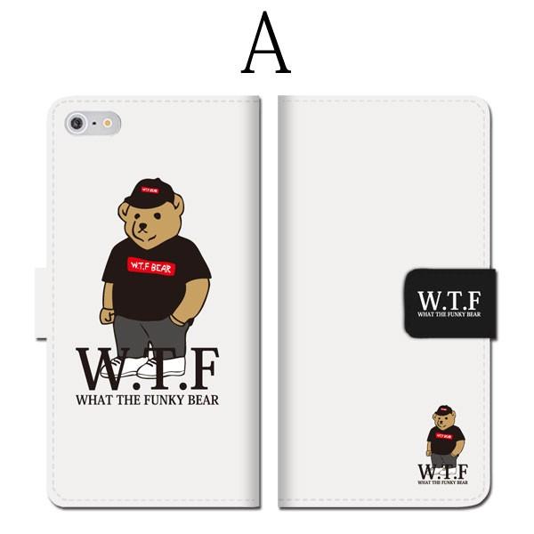 全機種対応 手帳型 iPhone14 WTF BEAR クマ ストリート系 裏原系 派手 ベアー キャップ｜numbers｜02