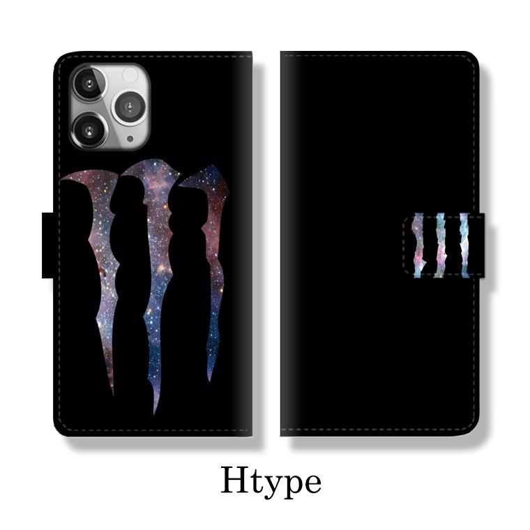 全機種対応 手帳型 iPhone17 ケース iPhone Galaxy Xperia AQUOSPHONE ケース iPhone 爪 ツメ跡 モンスター エナジー ギャラクシー デザイン |  | 09