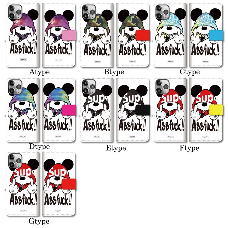 全機種対応 手帳型 iPhone16 ケース iPhone Galaxy Xperia AQUOSPHONE ass Mouse FUCK ファック ネズミッキー パロディ おもしろ デザイン 可愛い |  | 01