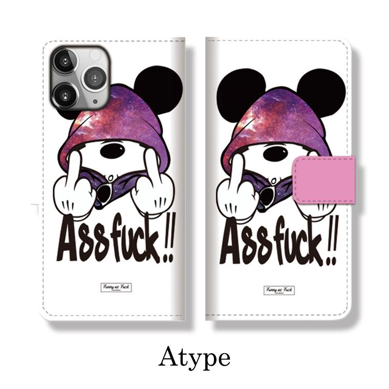 全機種対応 手帳型 iPhone16 ケース iPhone Galaxy Xperia AQUOSPHONE ass Mouse FUCK ファック ネズミッキー パロディ おもしろ デザイン 可愛い |  | 02
