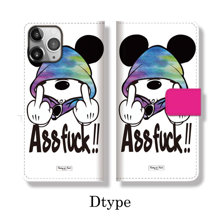 全機種対応 手帳型 iPhone16 ケース iPhone Galaxy Xperia AQUOSPHONE ass Mouse FUCK ファック ネズミッキー パロディ おもしろ デザイン 可愛い |  | 05