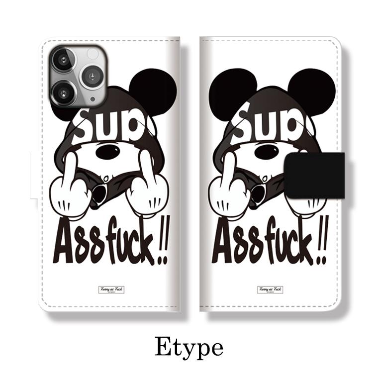 全機種対応 手帳型 iPhone16 ケース iPhone Galaxy Xperia AQUOSPHONE ass Mouse FUCK ファック ネズミッキー パロディ おもしろ デザイン 可愛い |  | 06