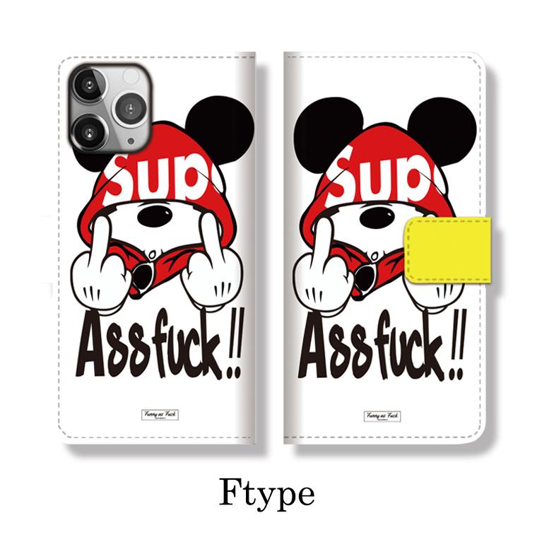 全機種対応 手帳型 iPhone16 ケース iPhone Galaxy Xperia AQUOSPHONE ass Mouse FUCK ファック ネズミッキー パロディ おもしろ デザイン 可愛い |  | 07