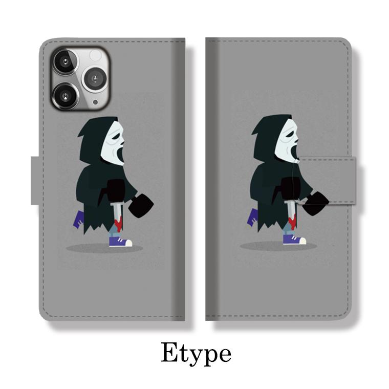 全機種対応 手帳型 iPhone18Pro ケース iPhone Xperia Galaxy パロディ ホラー 映画 キャラクター ジェイソン ジグソウ 恐怖 怖い 可愛い 悪役 |  | 05