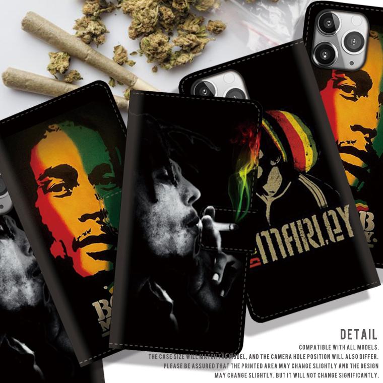 全機種対応 手帳型 iPhone16 ケース iPhone Galaxy Xperia AQUOSPHONE  ボブマーレー bob marley レゲエ raggae ラガ マフィン ラスタ ジャマイカ 音楽 | 