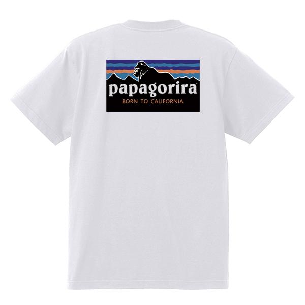 ストリート大人気 ブランド Tシャツ papagorira パパゴリラ 背中デザイン アウトドア キャンプ ゴリラ ハイキング 山登り おもしろ ユニセックス 男女共用｜numbers｜02