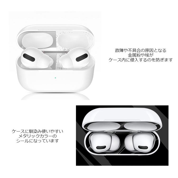 AirPods Proダストガード スキンシール　緑