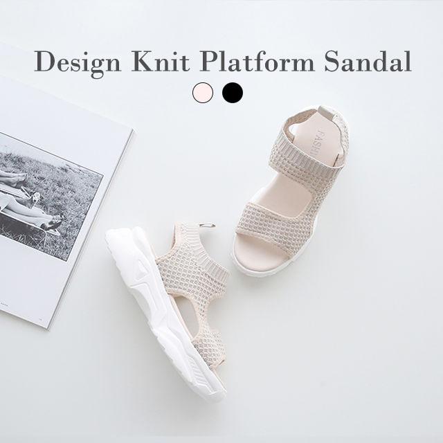 サンダル 厚底サンダル レディース フラット 厚底 ニット スポーティー 黒 ブラック アイボリー 韓国 ファッション Fh Xx Snpldsnksd Nuna ヤフー店 通販 Yahoo ショッピング
