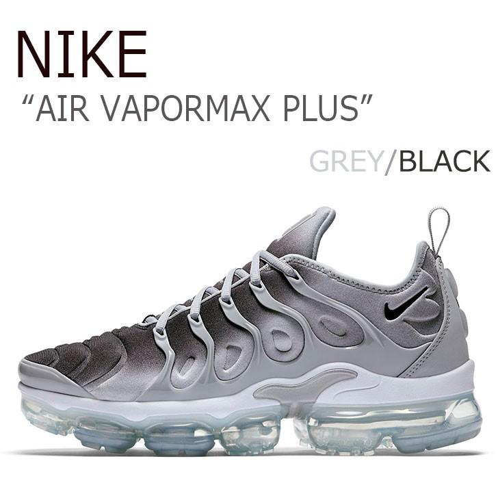 nike vapormax plus grey black