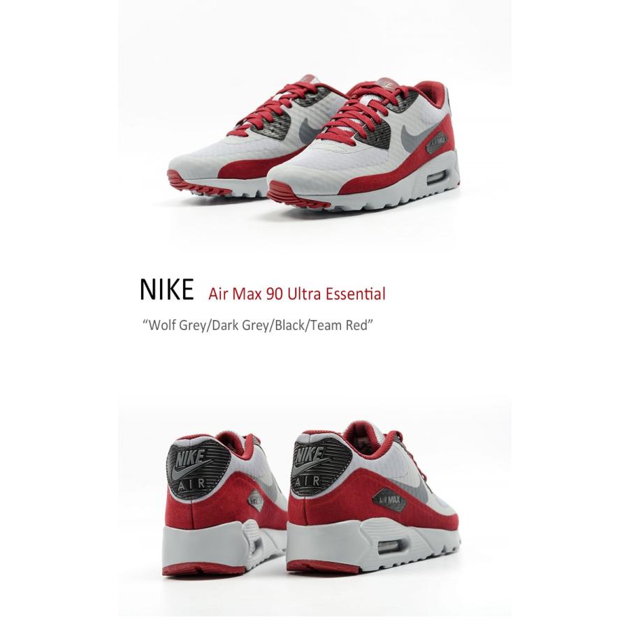 nike air max 90 essential wolf grey red