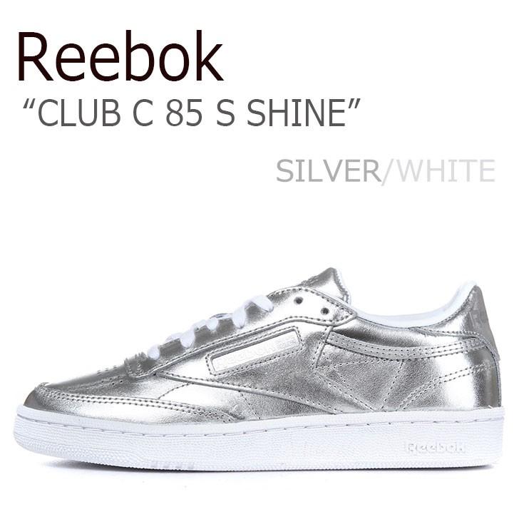 リーボック スニーカー REEBOK レディース CLUB C 85 S SHINE クラブC 85 S シャイン SILVER WHITE シルバー  ホワイト CM8686 シューズ :sn-rb-cm8686:nuna ヤフー店 - 通販 - Yahoo!ショッピング