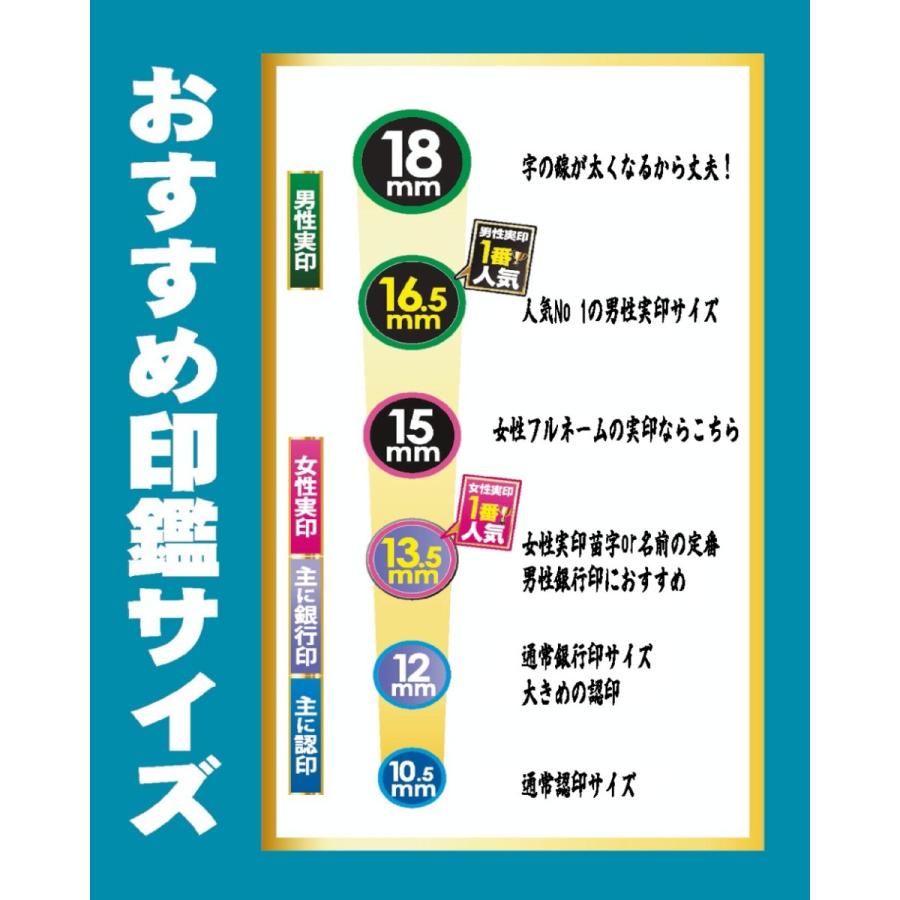 オランダ水牛 はんこ 印鑑 ケース付き 朱肉付き 実印 銀行印 認印 送料