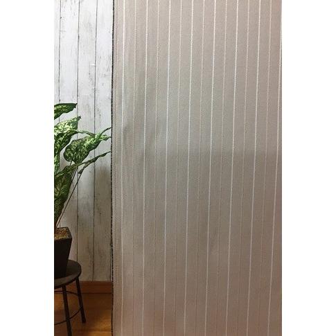 cloth shop 布や 遮光 無地調ストライプ アイボリー カーテン 生地 切 