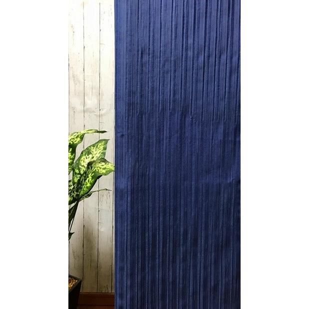 cloth shop 布や 縮み織り無地 ネイビー カーテン 生地 切売り 布