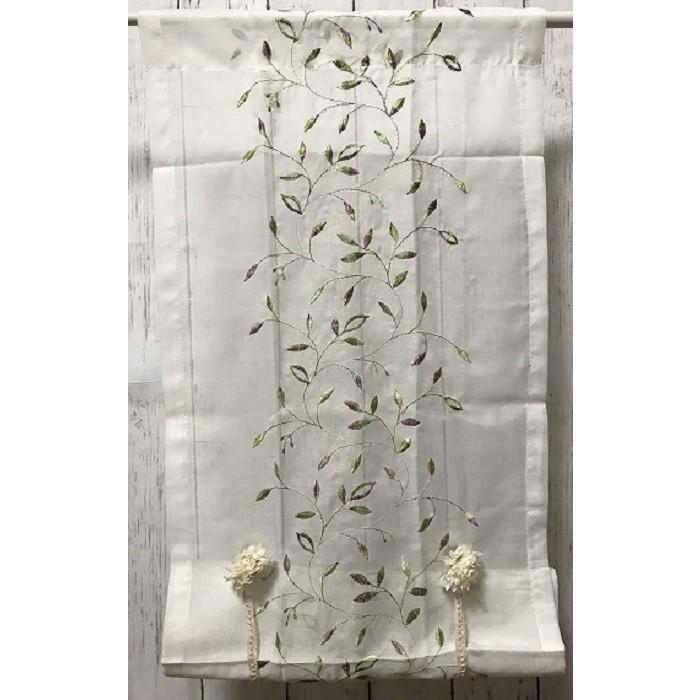 cloth shop 布や カフェカーテン レース スナップボタン付き フワラー