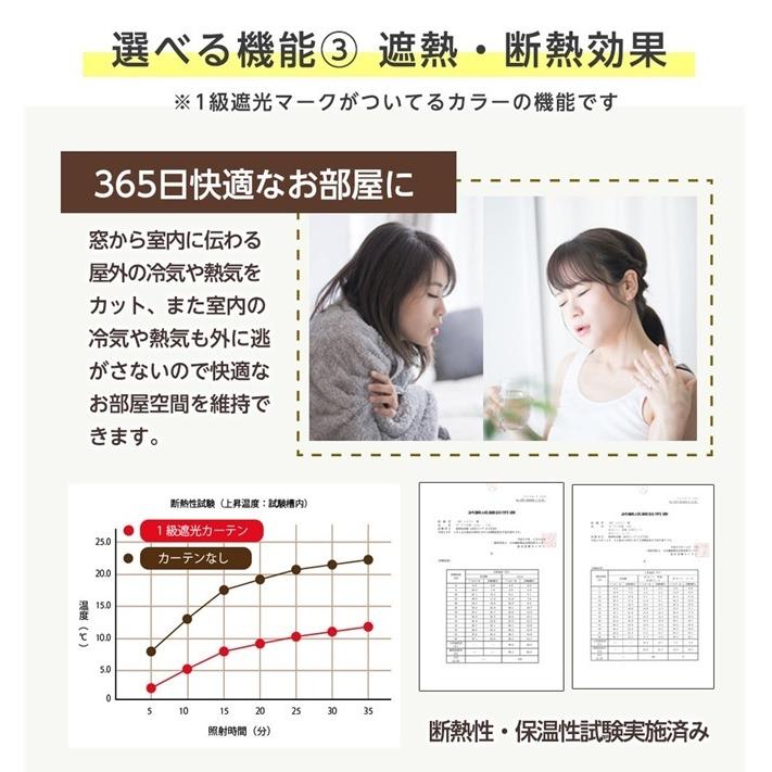 カフェカーテン 遮光 北欧 小窓 おしゃれ 安い UV ロング 幅 100 丈 70 cm １級遮光 ブラック｜nuno-ya｜20