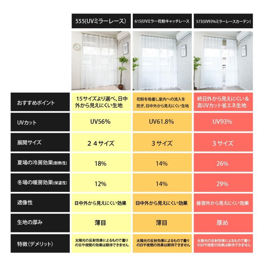 cloth shop 布や レースカーテン ミラー uvカット 39サイズ 生地見本