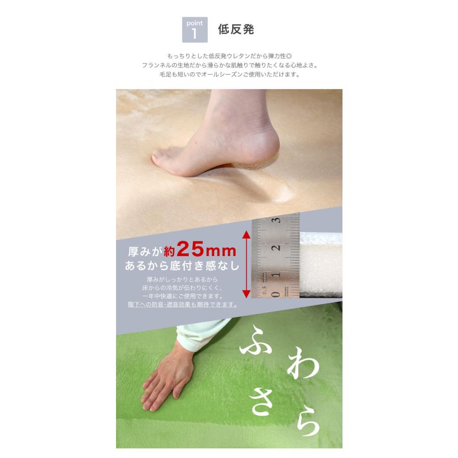 curtain-fabfun ラグ 低反発 極厚 もっちり 180×230 3畳 ウレタン