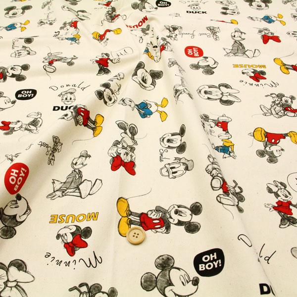 スケッチ ミッキー フレンズ 11号帆布生地 ハンドメイド ディズニー Mickey Disney 学校 入園入学 50cm単位 00w 36 G7405 1 生地通販 布1000ネット ヤフー店 通販 Yahoo ショッピング