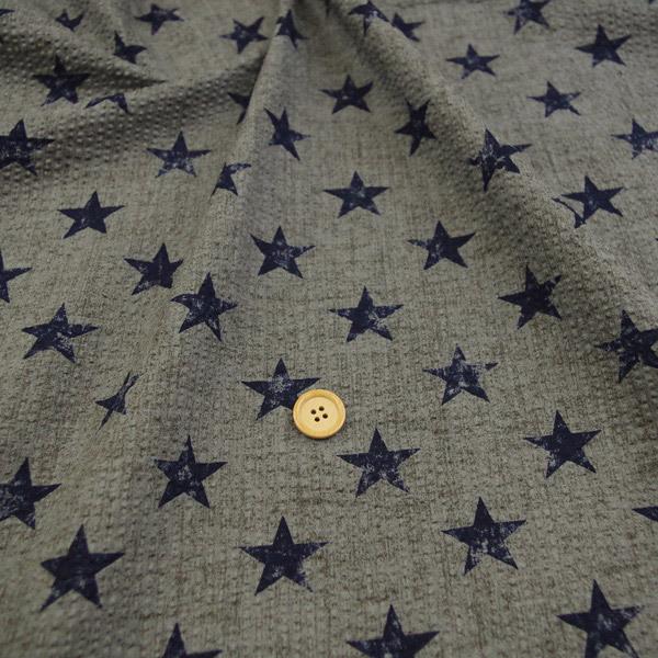 Blurredstar リップル生地 ハンドメイド 甚平 ワンピース シャツ チュニック サッカー 夏素材 星柄 50cm単位 055 17 Ap 3 生地通販 布1000ネット ヤフー店 通販 Yahoo ショッピング