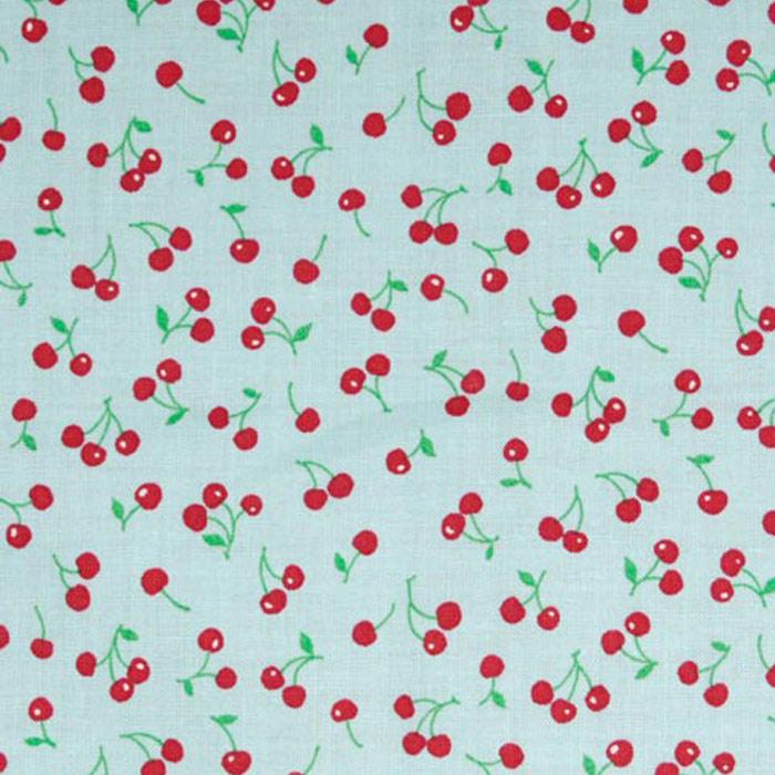 生地 布地 布 無料レシピ有 miniチェリー スケア生地 サクランボ  