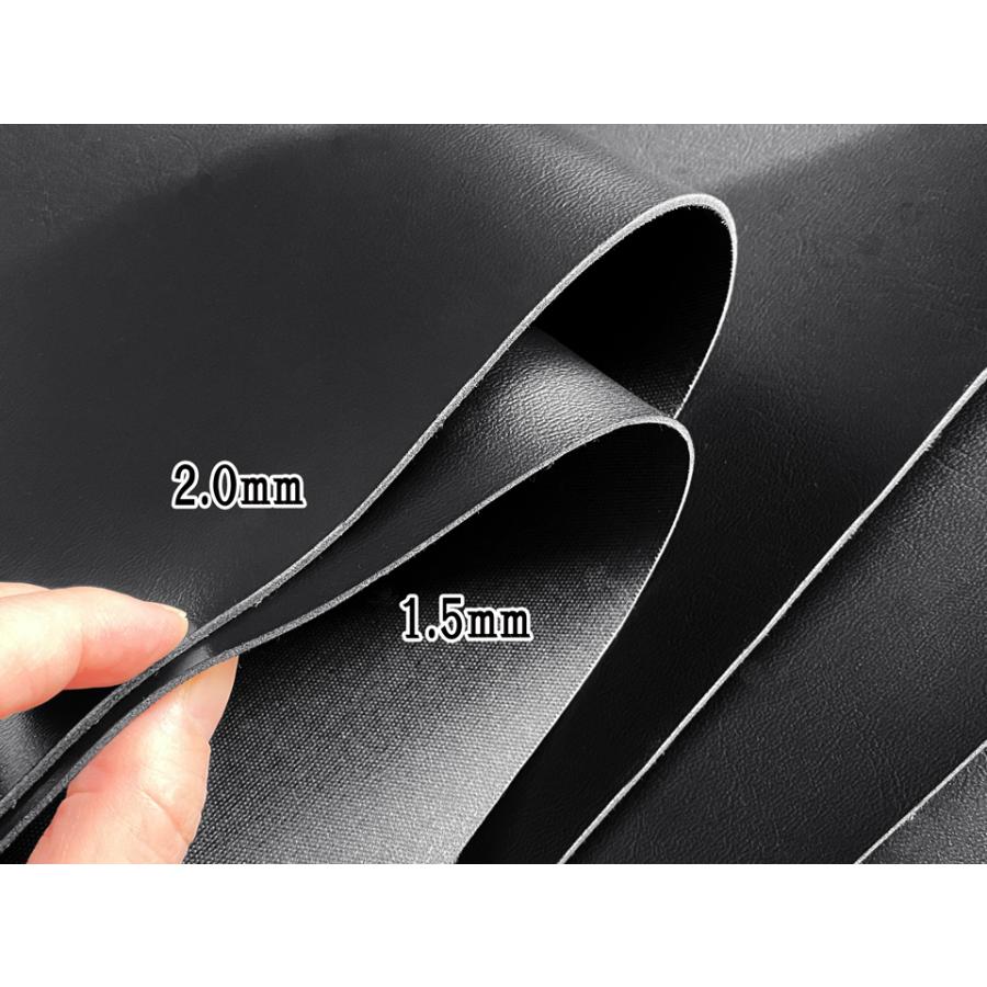 厚手 合皮レザー生地【黒 1.5mm厚】 [DT-15B] : 合皮レザー生地