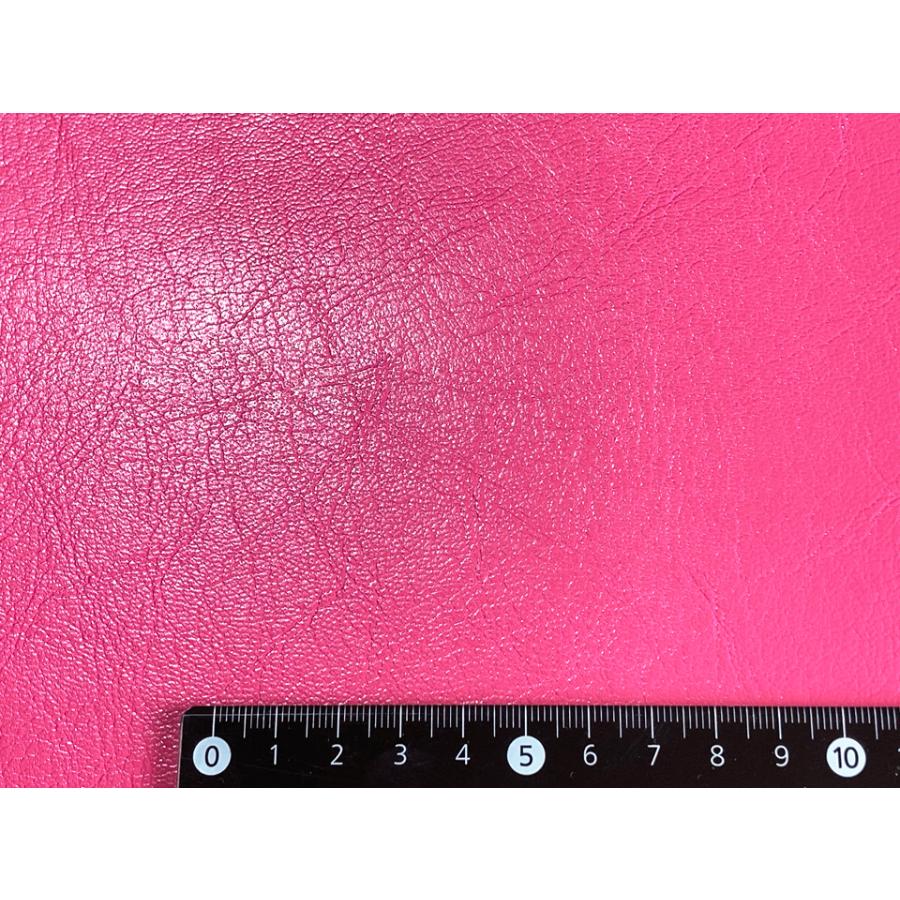 合皮レザー生地 原色系 無地 難燃【ツヤあり ローズピンク】 [EURO-07