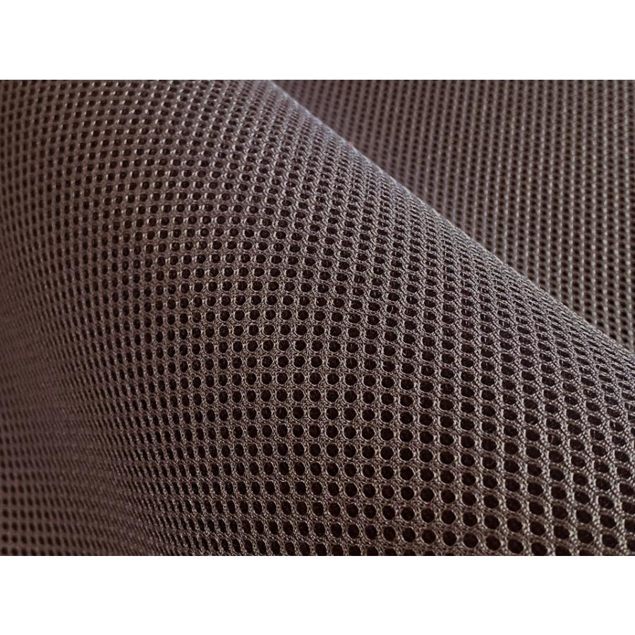 70×40cm] ダブルラッセル メッシュ ソフト 3層構造 生地【こげ茶