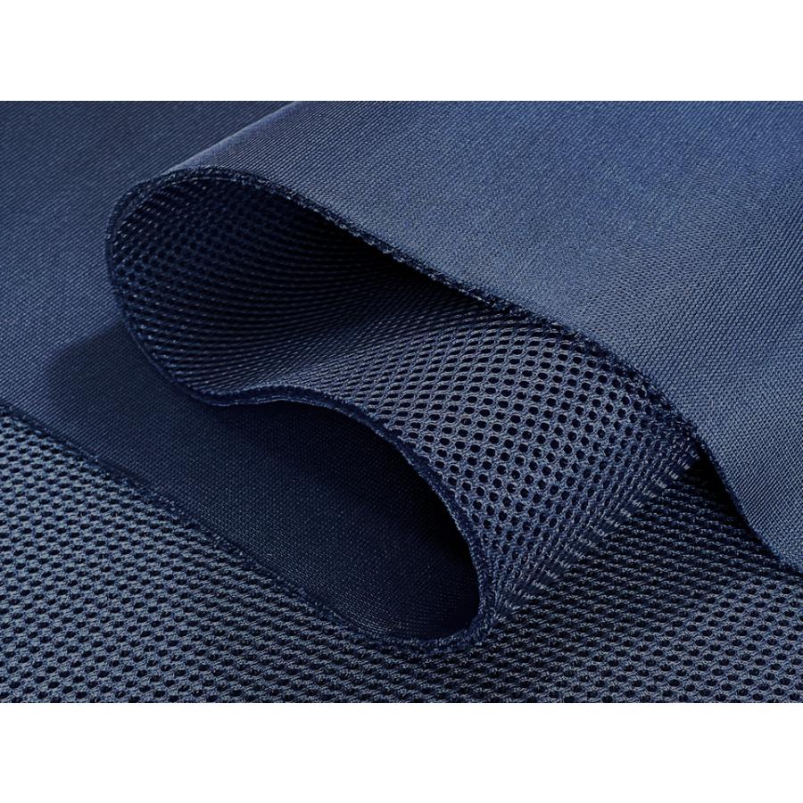 70×40cm] ダブルラッセル メッシュ ソフト 3層構造 生地【紺】 [RAC-04