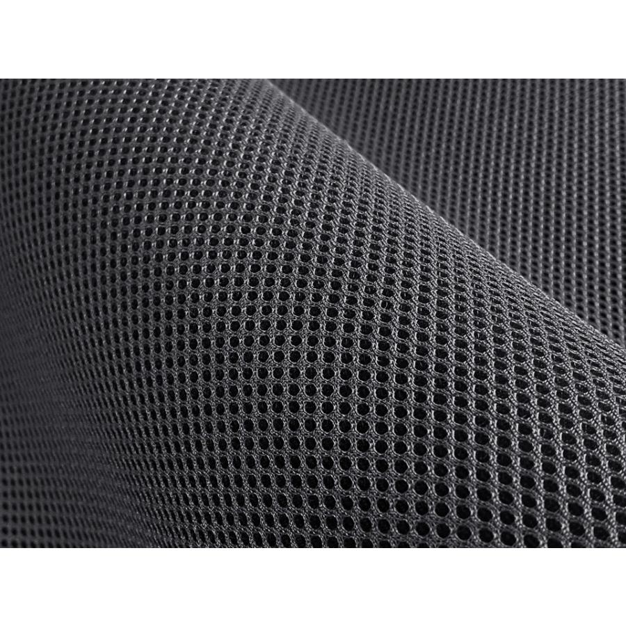 70×40cm] ダブルラッセル メッシュ ソフト 3層構造 生地【黒】 [RAC-05