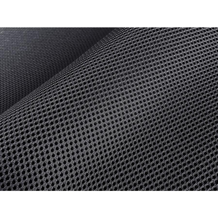 70×40cm] ダブルラッセル メッシュ ソフト 3層構造 生地【黒】 [RAC-05
